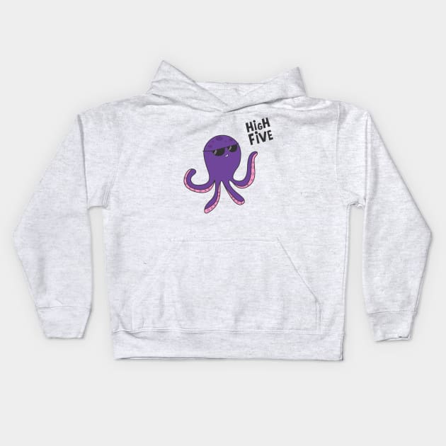 High Five Octopus! Kids Hoodie by cartoonbeing